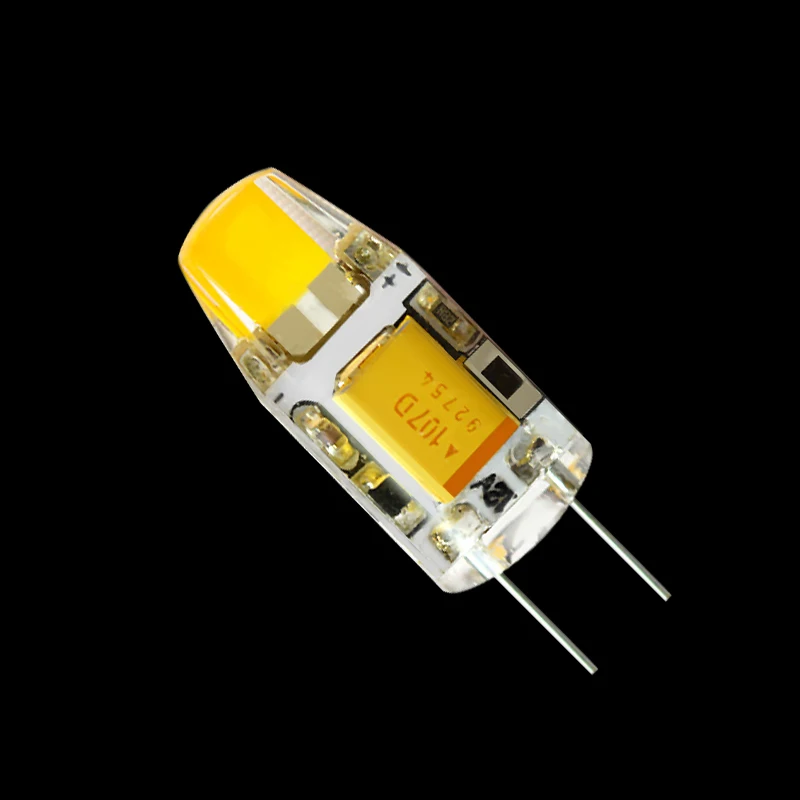 G4 светодиодный 12 В COB светильник 3 Вт 6 AC лампа для кристаллов Точечный Теплый