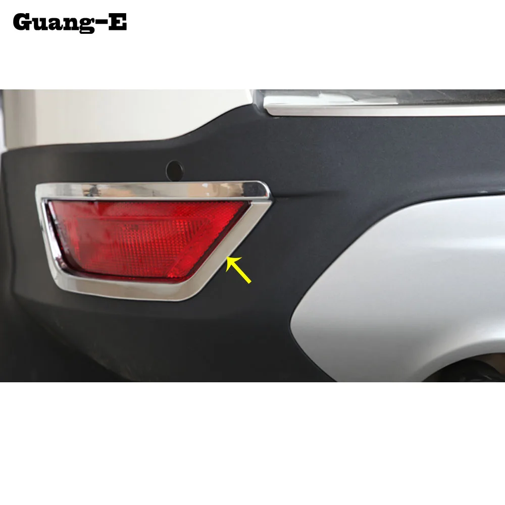 

High quality car styling ABS Chrome cover trim back tail rear fog light lamp frame hoods 2pcs for Ford Kuga 2013 2014 2015 2016