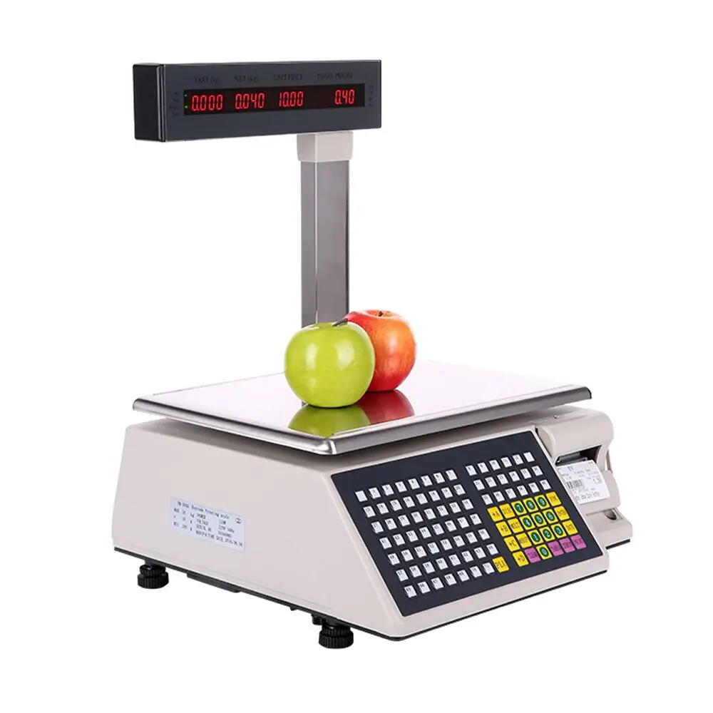 Free shipping Commercial electronic scanner scale weighing scale label printing barcode printing for sale