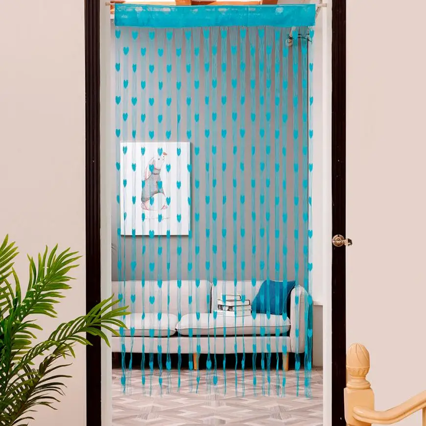 

2018 50x200cm Love Heart String Curtain Window Door Divider Sheer Curtain Valance 3qw0607