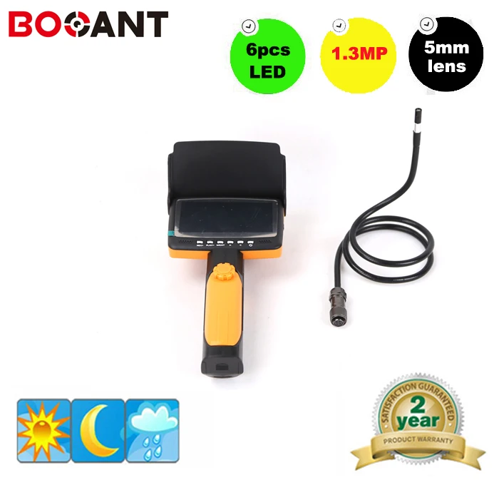 

2017New 6LED 1M Hard Flexible Snake Endoscope Camera HD960P 5mm 1.3MP Borescope Pipe Inspection Camera