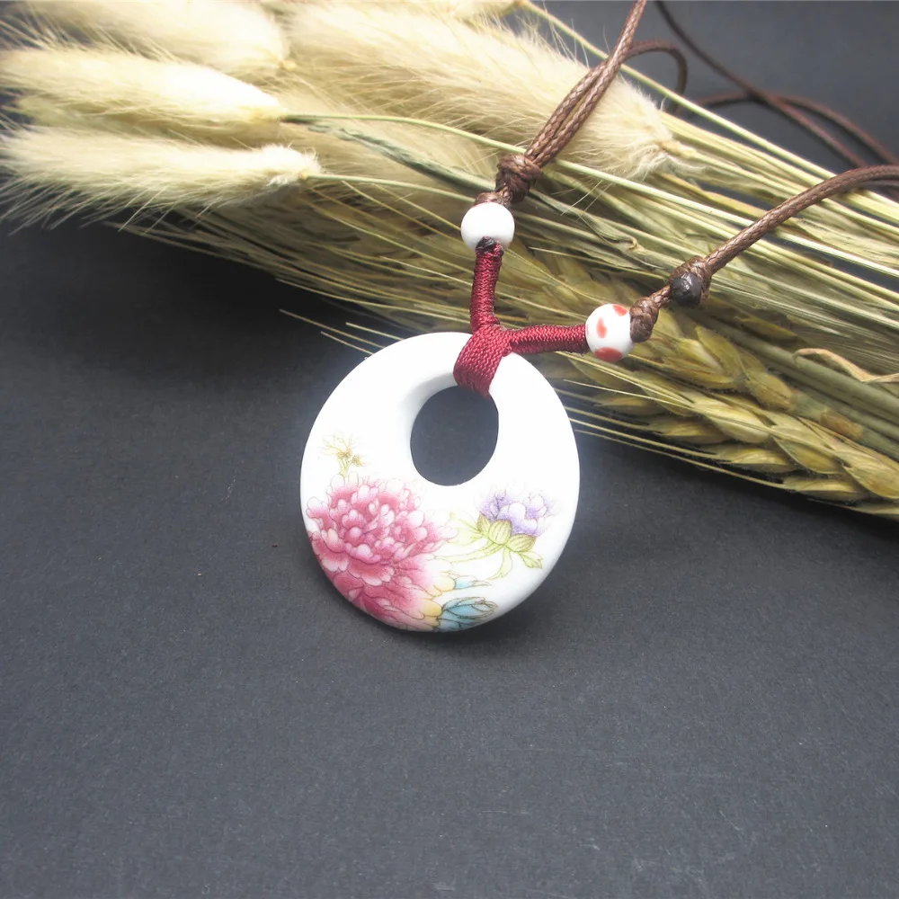 

Ceramic Necklace Handmade Fashion Jewelry Vintage charm Necklace For Women Girls Jewelry Accessories Gifts For Lovers Nc101-103
