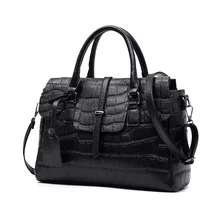 Neue Krokodilleder frauen Handtaschen Schulter Taschen für Mädchen Schwarz Tasche Damen Sac Femme Bolsas Femininas