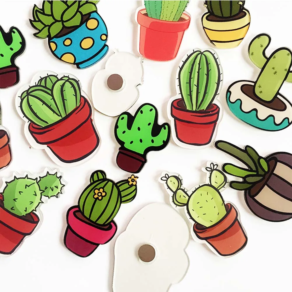 

1pcs Creative fridge Magnets stickers Cute Cactus Succulents Soft magnetic refrigerator sticker home kitchen decorations