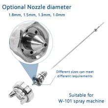 W-101 распылитель форсунка W-101 распылитель воздуха Форсунка распылитель запасные части 1,0 мм-1,8 мм диаметр