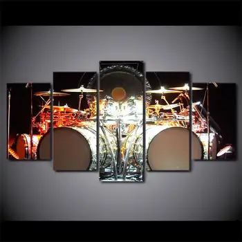 

5 Pcs/Set Framed HD Printed Music Drums Kit Modern Wall Pictures Home Wall Decor Poster Canvas Painting