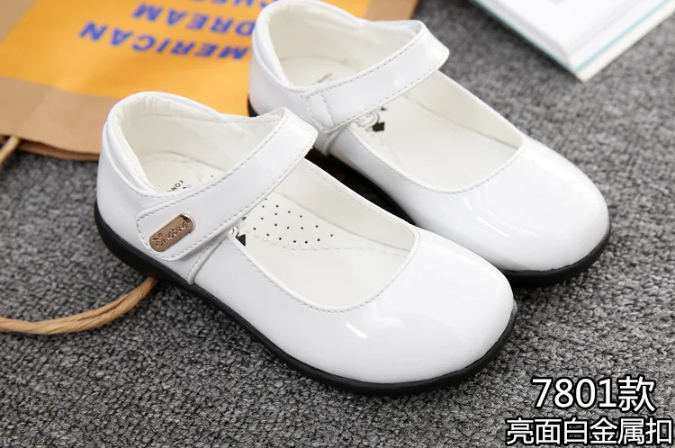 Sapatos de Couro Criança Meninas Princesa Crianças Pequenas Bowite Flats Grande Party Girls Estudantes Formais Sapatos Único pu 13 Cheap Sapatos de couro