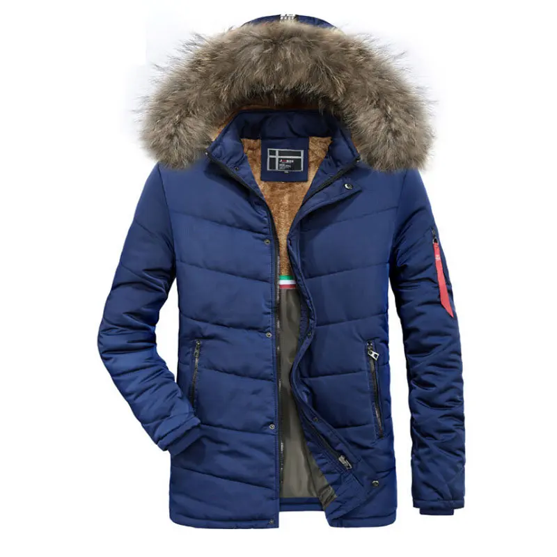 M 3XL New Arrival Men Jacket Winter Parka Coat Zipper Long Hooded Men`s