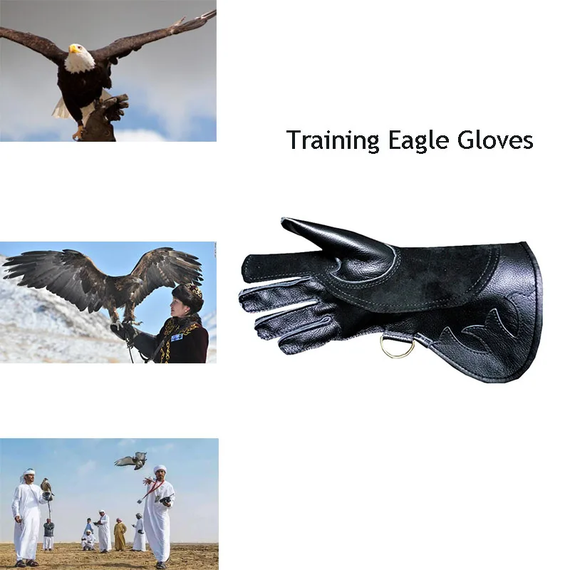 

HFSECURITY Training Eagle Gloves Anti Bite Anti-Scratch 40cm Leather Gloves Anti Grasping Fingerless Gloves Working Gloves