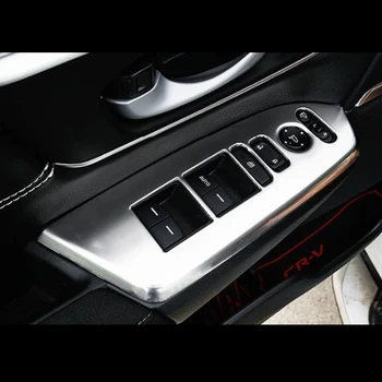 

Stainless Steel For Honda CR-V CRV 2017 Accessories Car Door Window Glass Lift Control Switch Panel Cover Trim Car Styling 4Pcs