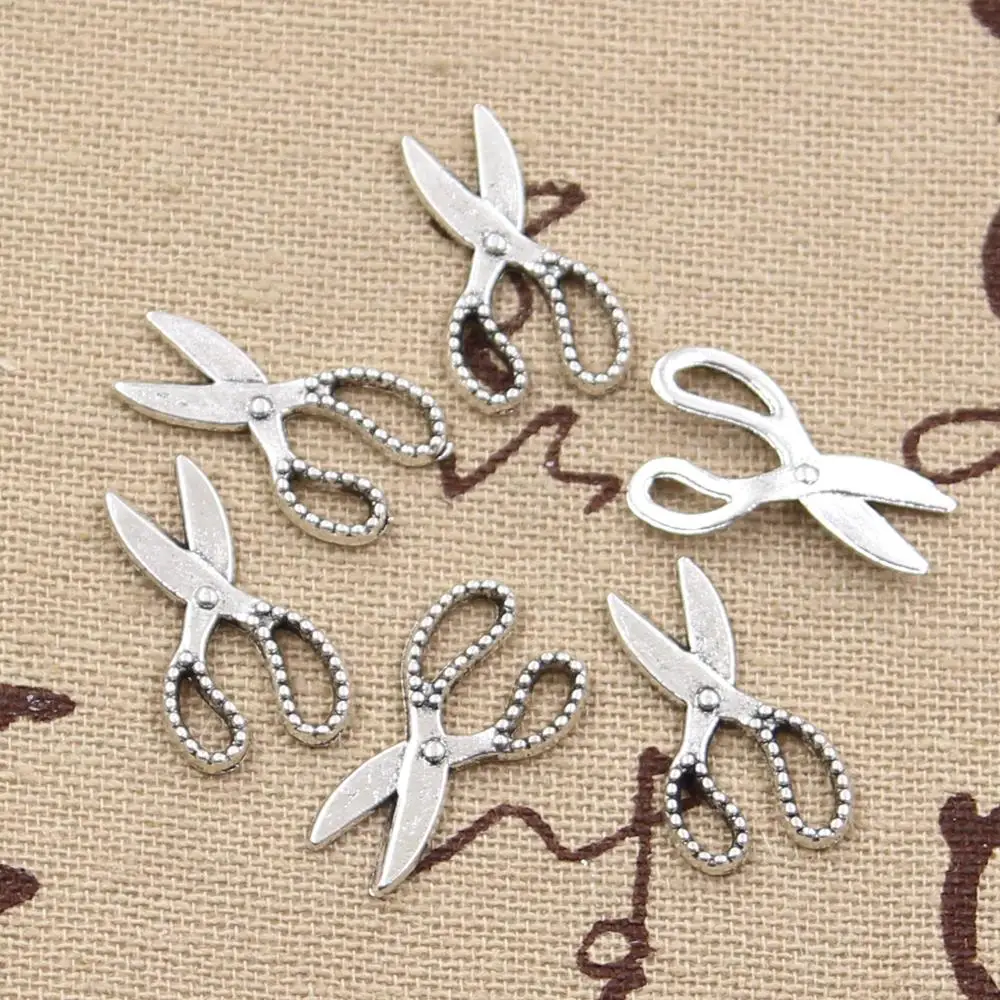 50 шт. подвески ножницы 19x11 мм|charms scissors|charms jewelry makingscissors charm |