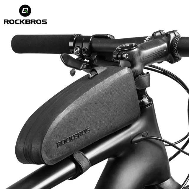 Discount ROCKBROS Waterproof Bicycle Bags Bicycle Top Front Tube Frame Bag Large Capacity MTB Road Bicycle Pannier Bike Accessories 8