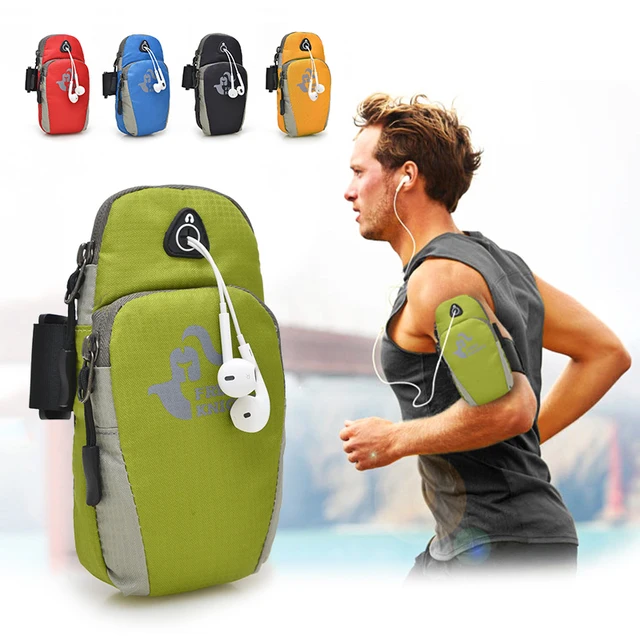 Best Offers Outdoor Running Riding Arm Band Sport Bag Phone Keys Holder With Headset Hole Lightweight Sweatproof for iPhone Samsung