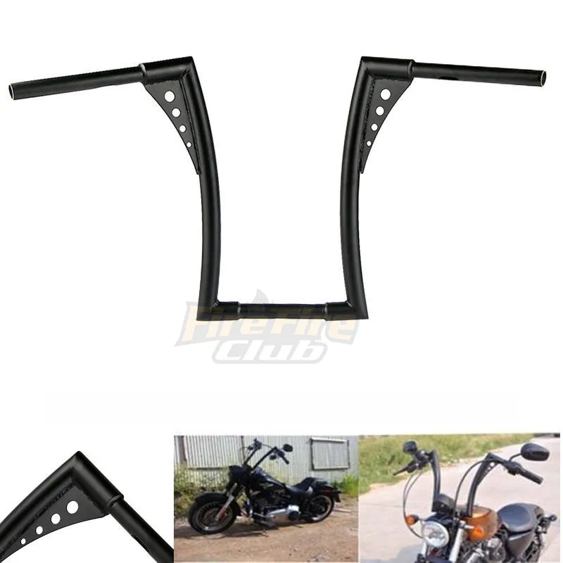 Черный 1" Rise Ape вешалки для велосипеда руль 1-1/4" Fat Bars 16 Rise руль подходит для Harley прочный качество