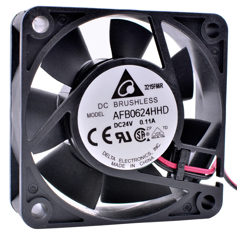 

AFB0624HHD 6cm 60x60x20mm 6020 60mm fan DC24V 0.11A 2 line server inverter charger cooling fan