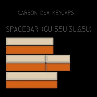 MP Carbon DSA PBT Keycap Dye-sulimated Cherry MX Switch Keycap для механической игровой клавиатуры Keycap - Цвет: Space Bar