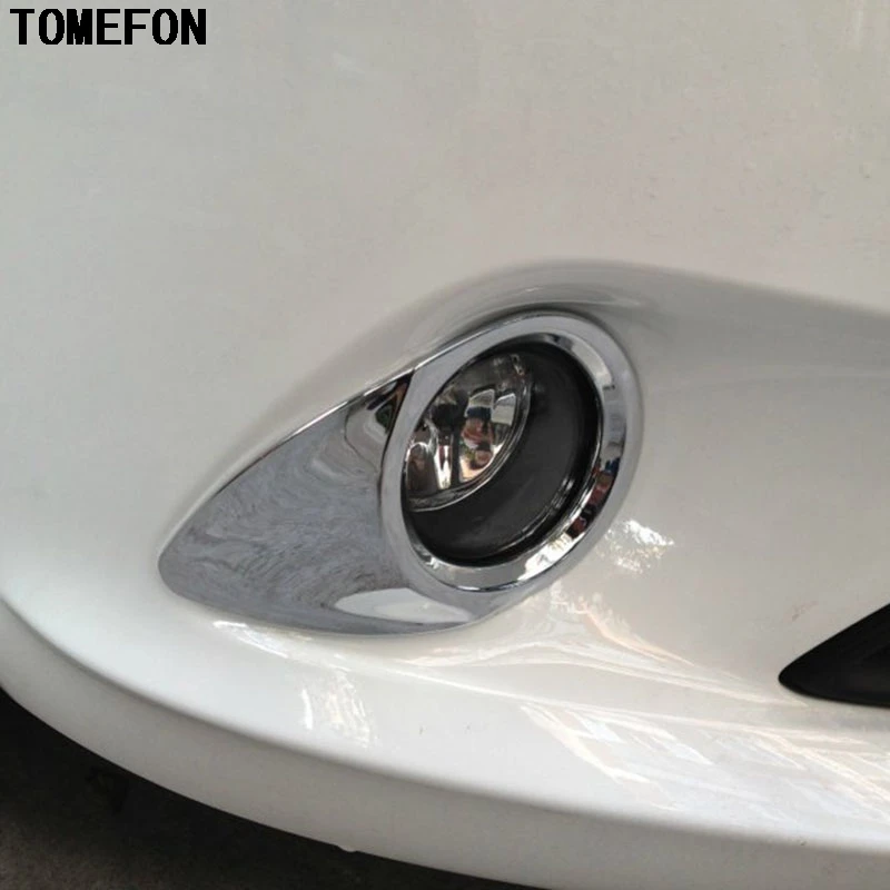 

For Peugeot 301 2014 Part Accessories DIY Car Styling New ABS Mirror Chrome The Front Fog Light Box Cover Case Stickers 2 Pcs