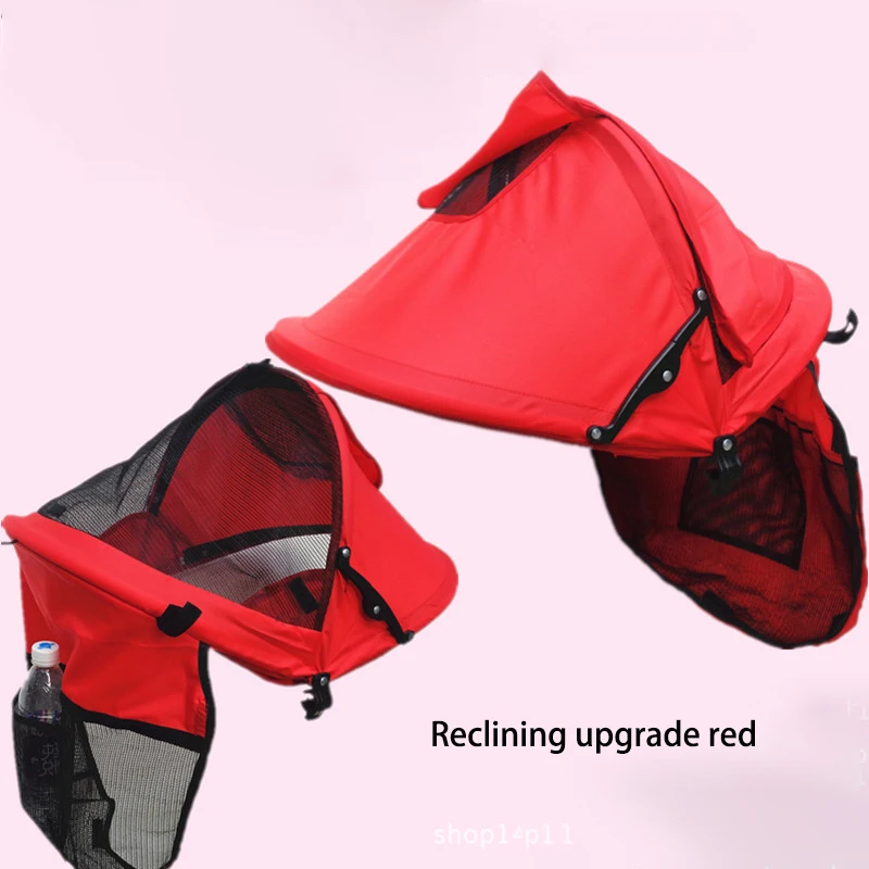 Baby Stroller Accessories Carriage Sun Shade Kids Stroller Sunshade Cover Prams Windproof Hood Canopy Cover Stroller Sun Visor - Цвет: Red B