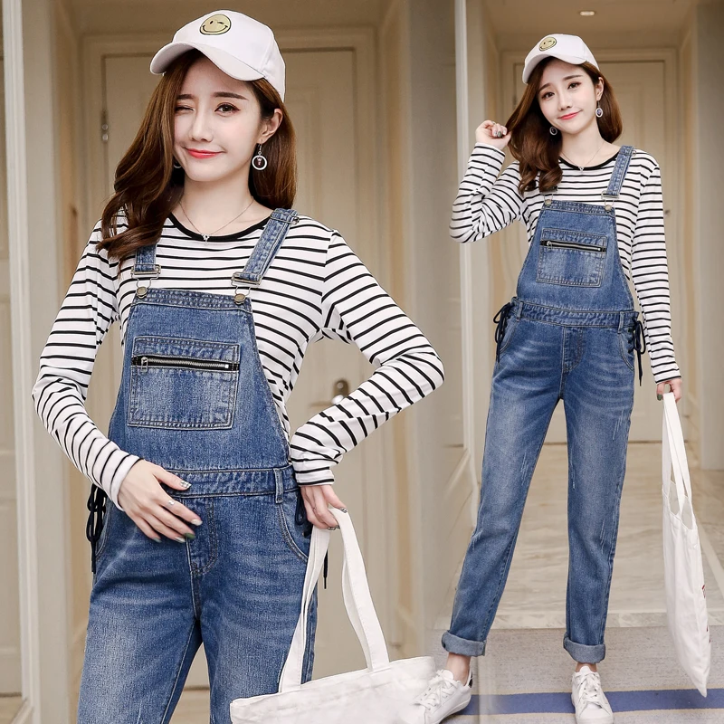 

Spring Maternity Overalls Pants Denim Jeans for Pregnant Women Pregnancy Clothes Fashion Maternity Jumpsuit Bib Pants