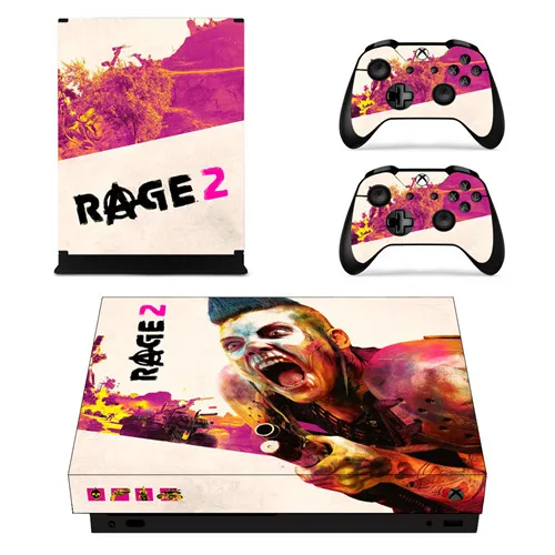 YSX1X1335 Игра Rage 2 наклейка на кожу для Microsoft Xbox One X консоль и 2 контроллера для Xbox One X скины стикер s винил - Цвет: YSX1X1335