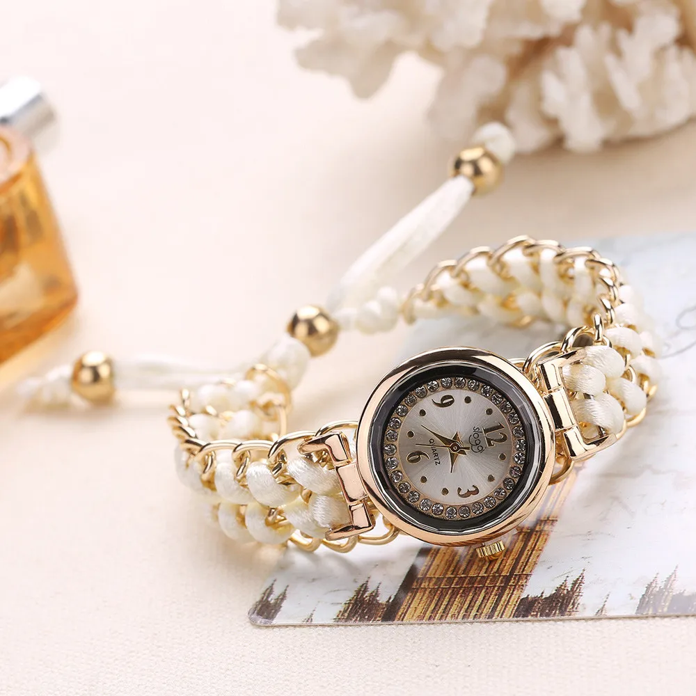 

Women Knitting Rope Chain Winding Analog Quartz Movement Wrist Watch 10.6
