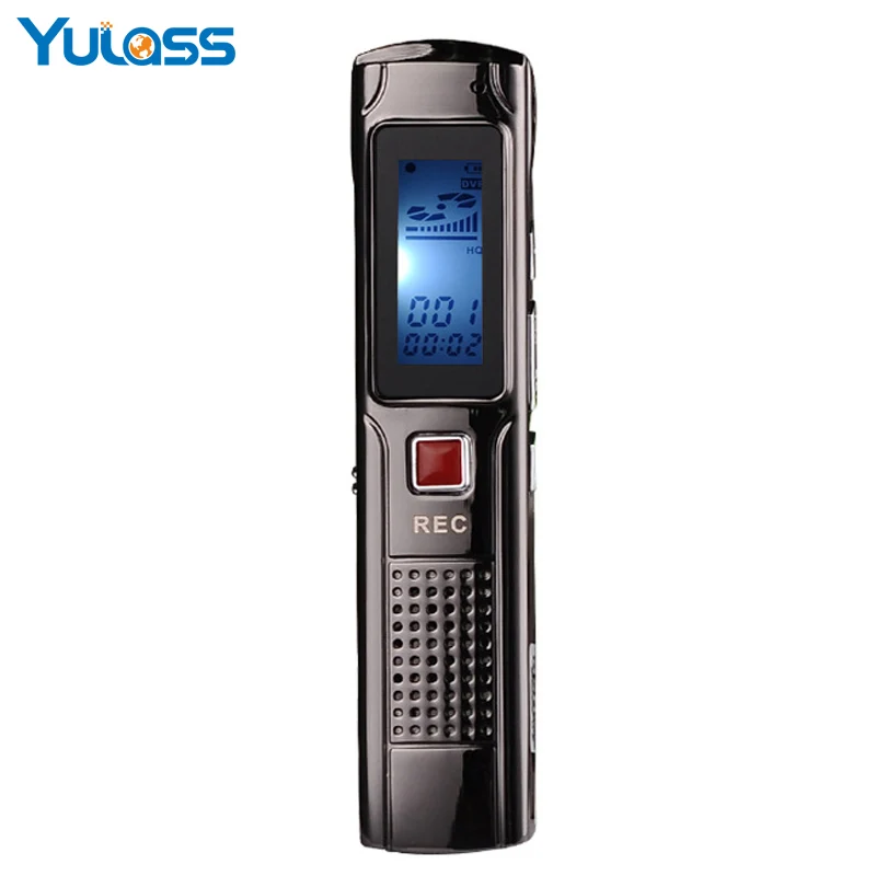 Yulass Mini Digital Voice Recorder Rechargeable 8GB Voice Activated USB Digital Audio with MP3 WMA Format Free Shipping