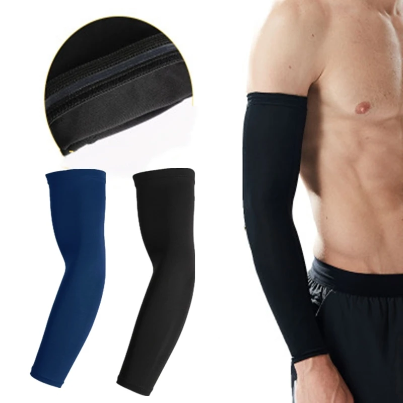 

1Pcs Breathable Quick Dry UV Protection Running Arm Sleeves Basketball Elbow Pad Fitness Armguards Sports Cycling Arm Warmers