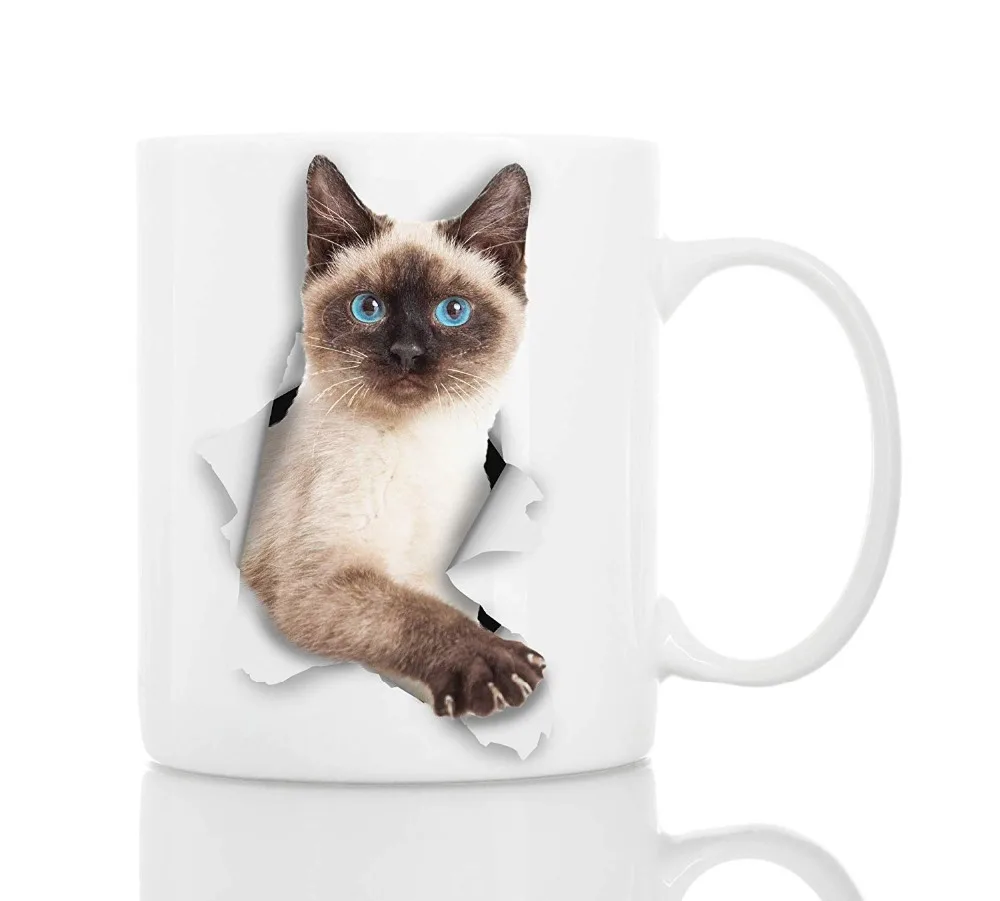 

Funny Siamese Cat Coffee Mug | Ceramic 11oz Funny Coffee Mug | Perfect Cat Lover Gift | Cute Novelty Coffee Mug Present | Great