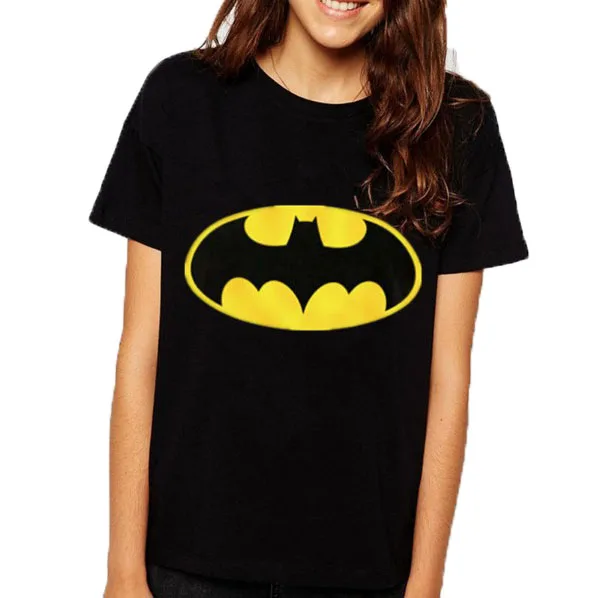 

Summer Fashion Women Round Neck Short T-Shirts Batman Printed Tops Size:S-XL For Choose