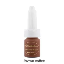 2 шт. коричневый кофе микро-постоянный Макияж пигмент Подводка для глаз татуировки косметических машины руководство ручка пигментными чернилами