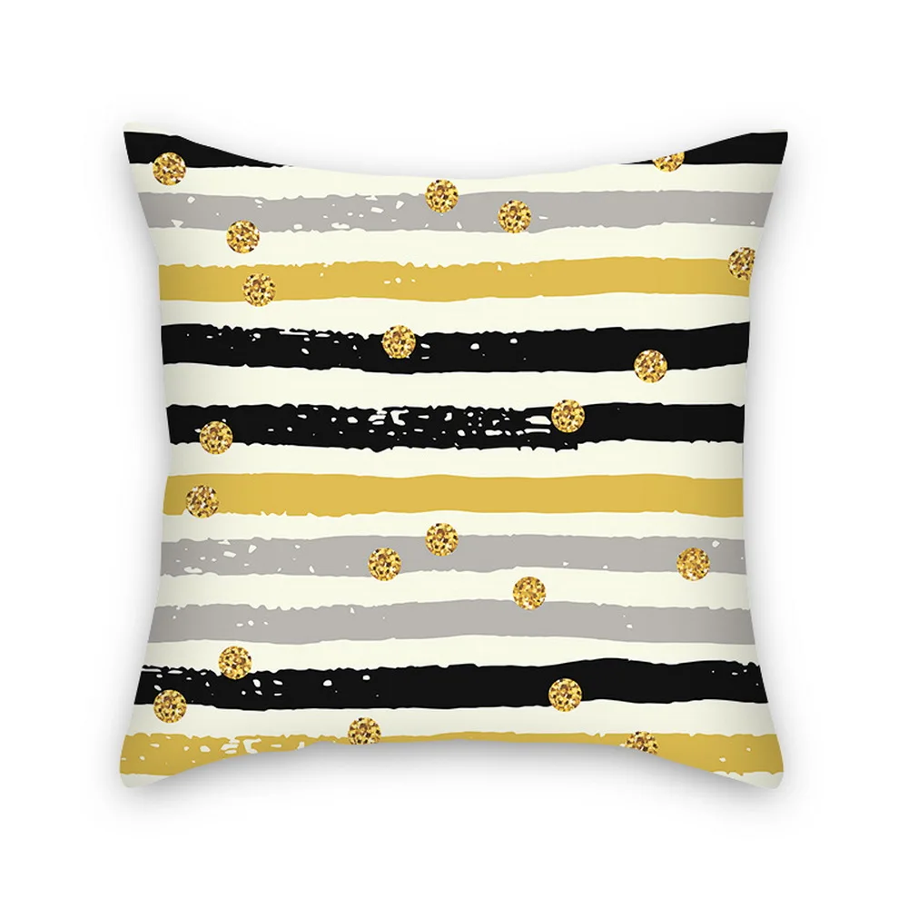 45x45 см, желтый полосатый чехол для подушки с геометрическим рисунком, наволочка для подушки с принтом, наволочка для подушки, чехол для спальни, офиса - Цвет: 20