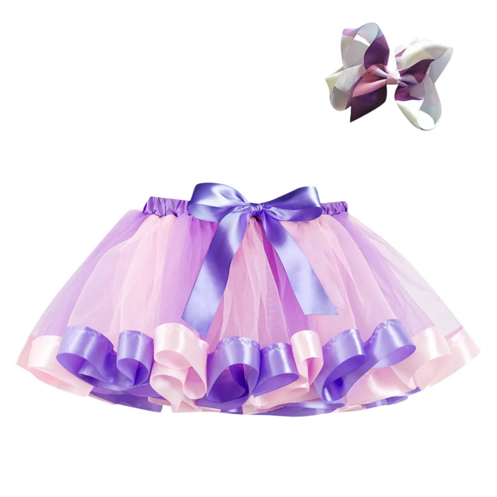 

Girls Kids Tutu Party Dance Ballet Toddler Baby Costume Skirt+Bow Hairpin Set girls skirts vetement enfant fille tutu skirt