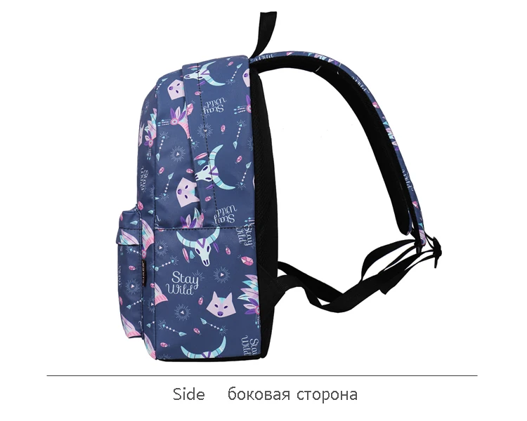 WINNER Letter Printing Bagpack Cute Fox Student School Backpack Water Repellent For Teenagers Sac A Dos Femme Travel Backpack (6)