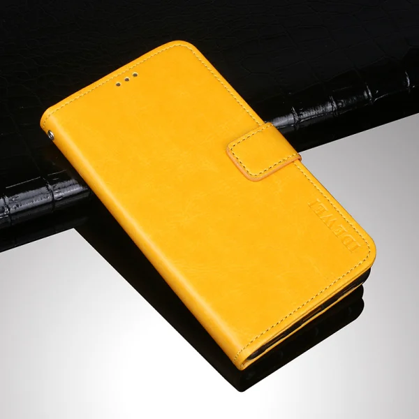 Чехол для Vivo Y17, откидной кошелек, деловой кожаный чехол Fundas для телефона Vivo Y17, чехол, Капа с отделением для карт, аксессуары - Цвет: Цвет: желтый