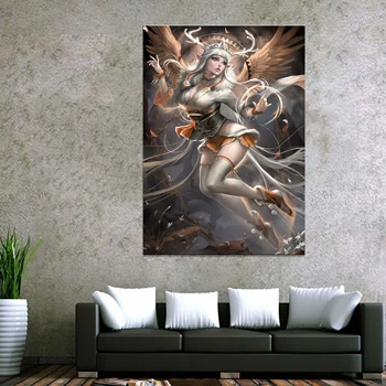 

1 Piece Classic Animation Pictures Christmas Elk Angel Poster Canvas Paintings Wall Art for Home Decor Poster Canvas Wholesale