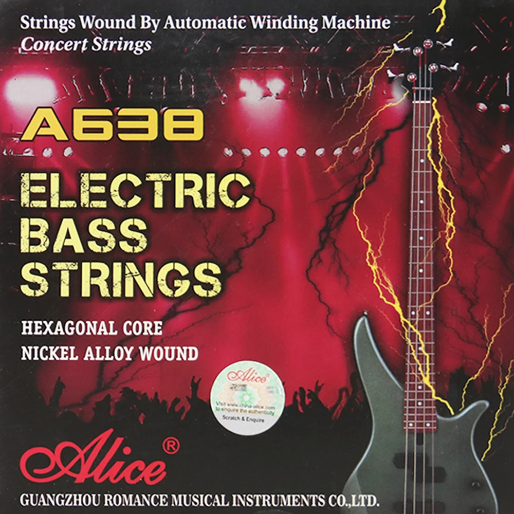 Alice A638 4PCS/Set 045 105 inch Electric Bass Nickel Steel Strings