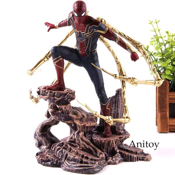 

Marvel Action Figure Spiderman Statue Avengers Infinity War Iron Spider Man Spider-Man Figure PVC Collectible Model Toy 22cm