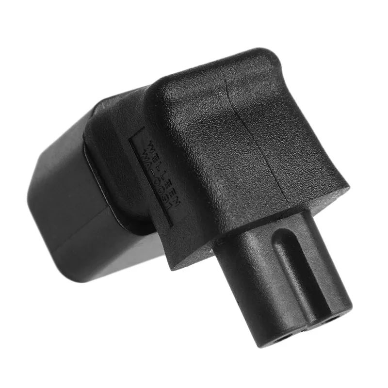 

IEC 320 3-Pin C14 Male To C7 Female Angled Adapter Converter For AC Power Supply New 2017