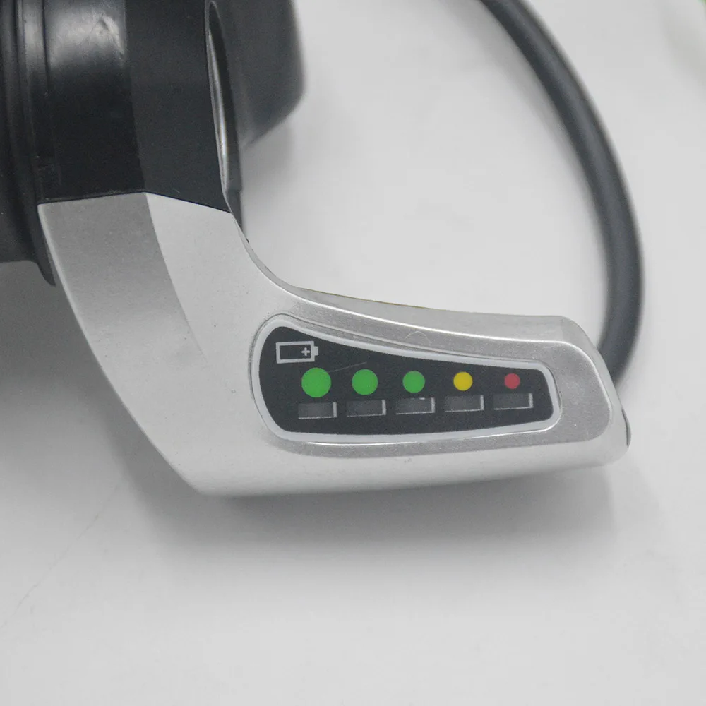 Perfect Electric Bike Throttle Grip Handlebar Scooter Bicycle Accelerator with LED Display Indicator Lock E-Bike Half Twist Throttle 2