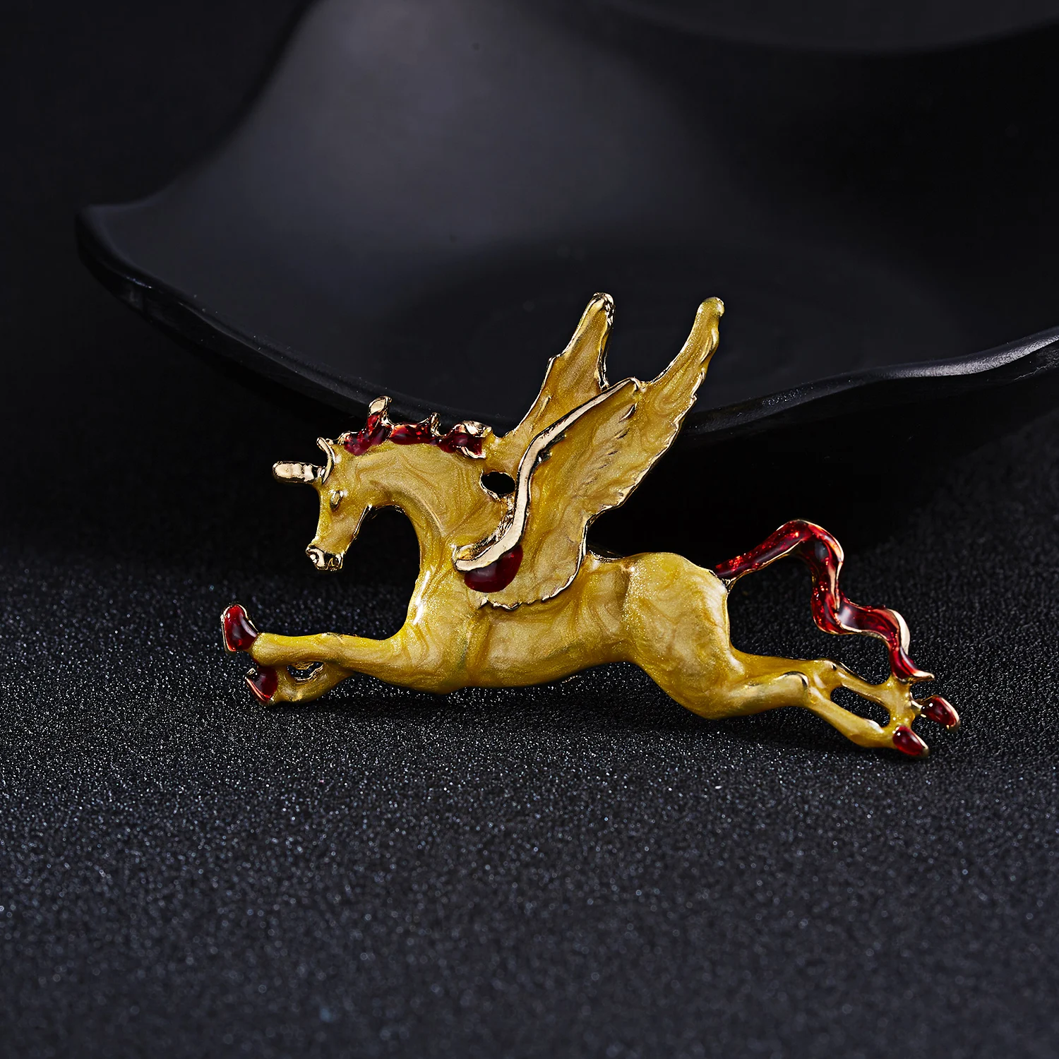 Pegasus Ягуар панда брошь со слоном коня петух рыба лягушка Единорог Фламинго