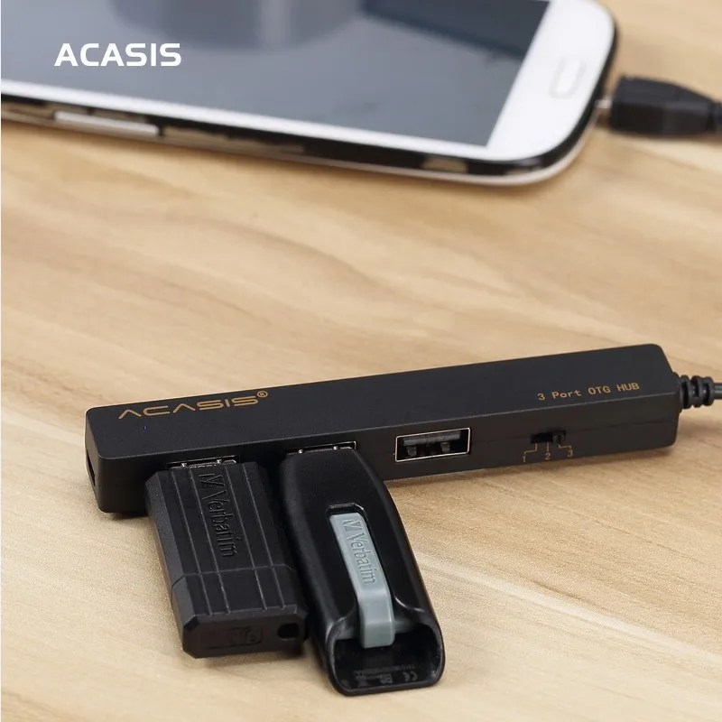 

Acasis H027 Mobile Tablet PC Charging Cable OTG Micro USB HUB 3Ports Simultaneous Charging Power Transmisson Cable 10070TW