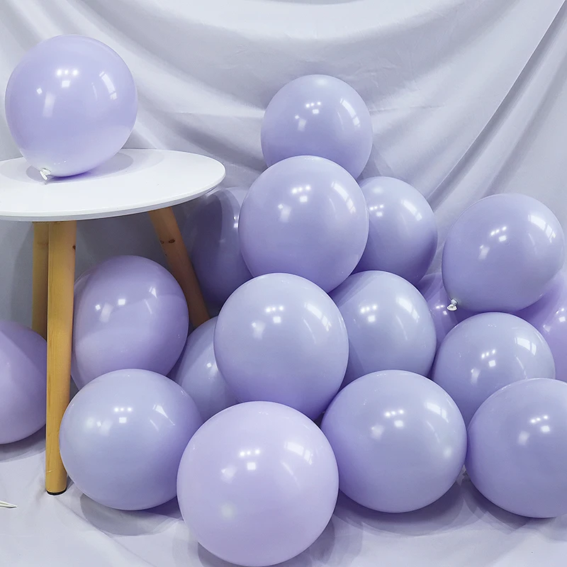 100 шт цветные вечерние шары в виде макарон, украшения для дня рождения, Детские шары, рождественские украшения, воздушные шары для свадьбы, юбилея - Цвет: Purple-100