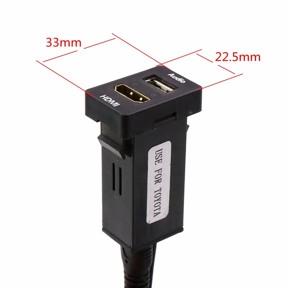 Najtaniej Samochód usb audio wejście ładowarka z gniazdo hdmi służy do TOYOTA, Camry, Corolla, Yaris, RAV4, Reiz, Land Cruiser, Coaster, Vios, Sienna
