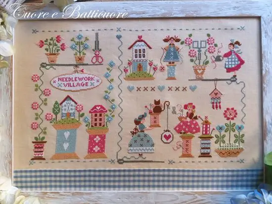 

Gold Collection Lovely Counted Cross Stitch Kit Needlework Village Little Girl and Flowers Sewing Sew