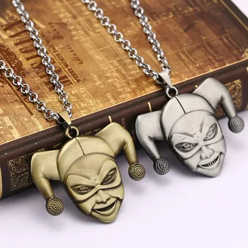 

10pcs/lot New Arrivals Suicide Squad Harley Quinn head Pendant Necklace High Quality Women And Men Jewelry