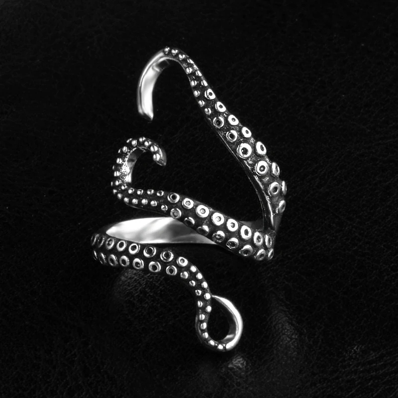 

PATICO Modern Ocean Animal Octopus Style Chunky Rings For Women Men Finger Ring Jewelry For Fashion Show 1pc