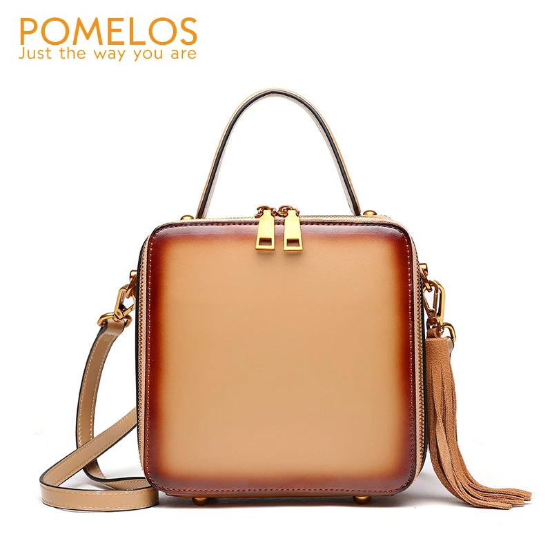 

POMELOS Bag Women Genuine Leather Luxury Handbag Designer Crossbody Bags For Women Fashion Ladies Hand Bags Purses And Handbags