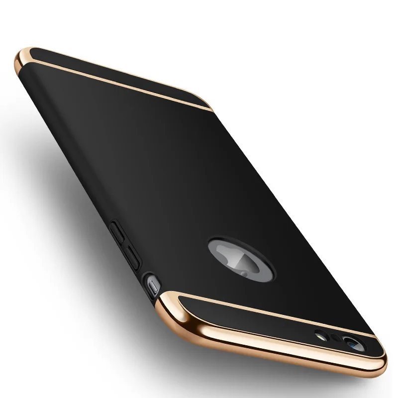 

For iPhone X 8 8plus 7 7plus Case 3 in 1 Soft Cover Radiating Hole Phone Cases Plating For iPhone 6 6S 6Splus plus Fashion Coque