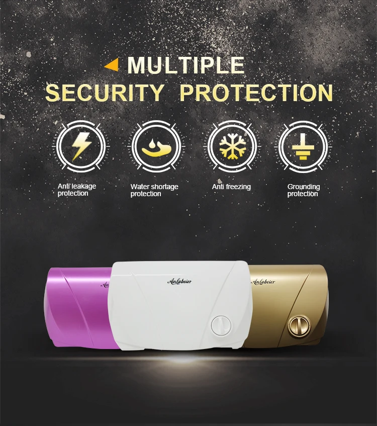 Anlabeier Cheap Prices Small Size Multi Point 5.5kW Instant Water Heater Electric On Sales Without Power Cord