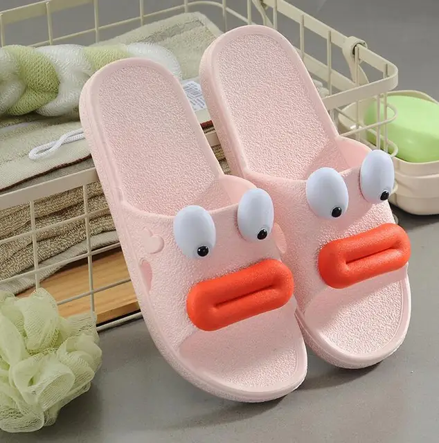 2018 new Slippers Indoor Bathroom Slippers big mouth Home Couple Slipper Female Summer Funny
